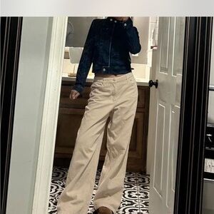 Women's Tan Wide Leg Jeans